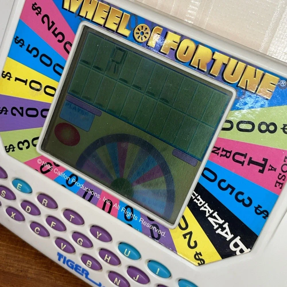 Vintage‎ 1996 Wheel of Fortune Tiger Electronic Handheld Game #8 Cartridge Works